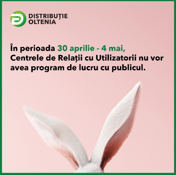 Program de lucru cu publicul în perioada 30 aprilie - 04 mai 2021
