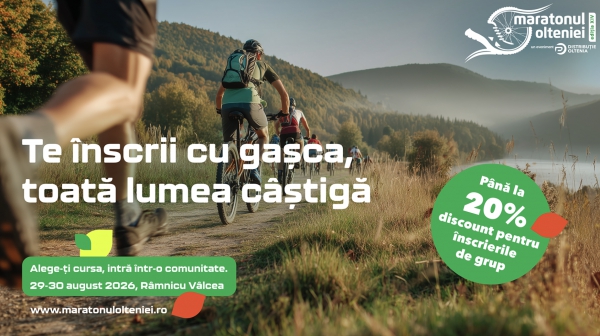 Maratonul Olteniei 2026 deschide înscrierile cu reduceri de până la 20% și introduce cursa Hyathlon Sprint, o premieră în România